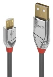 Lindy USB-A - Micro-USB B / Kábel / USB 2.0 / 5 m / sivá (36654)