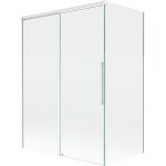 MEXEN/S - Rox vaňová zástena 2-krídlová posuvná 120 + 70 x 150, transparent, biela 8C9-120-070-20-00