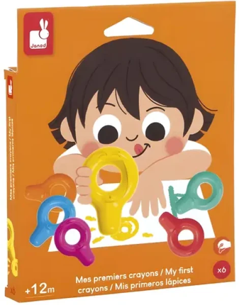 JANOD Voskovky Colorino pre najmenších / 6 ks / opakovane použiteľná krabička (J07400)