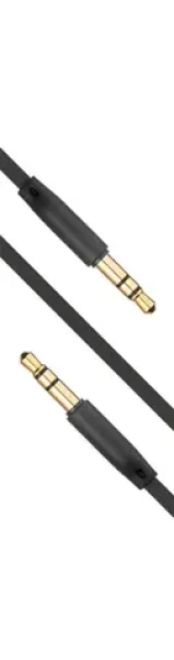 FIXED Plochý audio AUX kábel s konektormi 2 x 3.5 mm jack čierna (FIXM-AUX-BK)