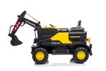 Mamido Mamido Detský elektrický bager Volvo DK-VE888 žltý 12V14Ah EVA, ECO koža