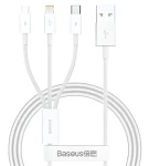 Baseus Superior Series biela / Dátový kábel / USB-A - USB-C, microUSB, Lightning / 3,5 A / 0,5 m (57983131225)
