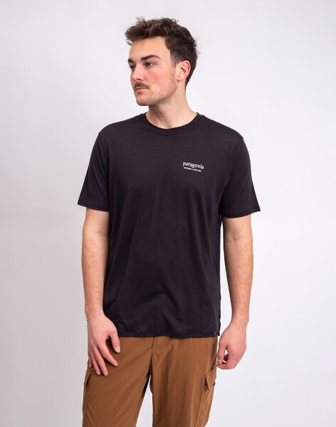 Patagonia M's Capilene® Cool Merino Blend Graphic Shirt Heritage Header: Black S