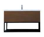 Kúpeľňová skrinka s umývadlom SAT B-Way 99x30x45 cm orech mat BWAY100NUTU BWAY100NUTU
