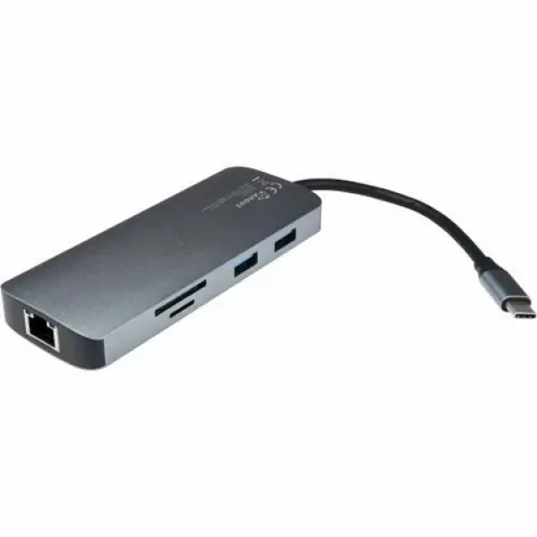 Inter-tech Argus H-428 / USB-C hub 7v1 / HDMI 4K 30Hz / PD 100W / Gigabit Ethernet / čítačka SD/microSD (88885665)