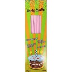 Sviečky tenké dlhé svetloružové (20 ks) 5887 - dortis