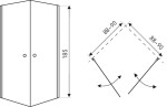 KERRA - Sprchová kabína Madrid 90 (bez vaničky) 5907548105813