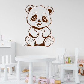 Veselá Stena Samolepka Roztomilý medvedík Farba: hnědá, Veľkosť: 60 x 43 cm