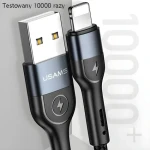 USAMS SJ423 U48 čierna / Dátový kábel / Lightning / 1,2 m / LED displej (SJ423USB01)
