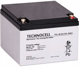 Technocell TCL26-12 TECHNOCELL akumulátor AGM 12V 26Ah