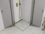 MEXEN/S - Roma Duo sprchovací kút 70 x 70, transparent, zlato 854-070-070-50-00-02