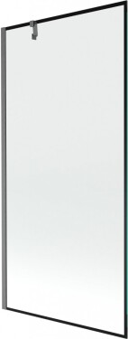 MEXEN/S - Next vaňová zástena FIX 90 x 150, čierna vzor, grafit kartáčovaná 895-090-000-00-70-66