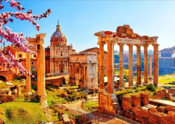 BlueBird Puzzle Rímske ruiny na jar