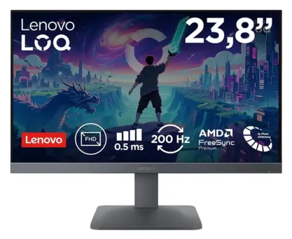 23.8" Lenovo LOQ 24-10 čierna / Monitor / IPS / Full HD / 200Hz / 0,5ms / FreeSync Premium (68F1GACBEU)