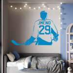 Veselá Stena Samolepka Hokejový dres s menom Farba: béžová, Veľkosť: 40 x 29 cm