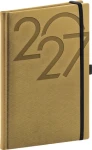 NOTIQUE Týždenný diár AJAX 2027 zlatý / 15 x 21 cm