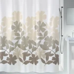 Spirella FLEURY sprchový záves biela / motív kvetín / 180 x 200 cm / polyester