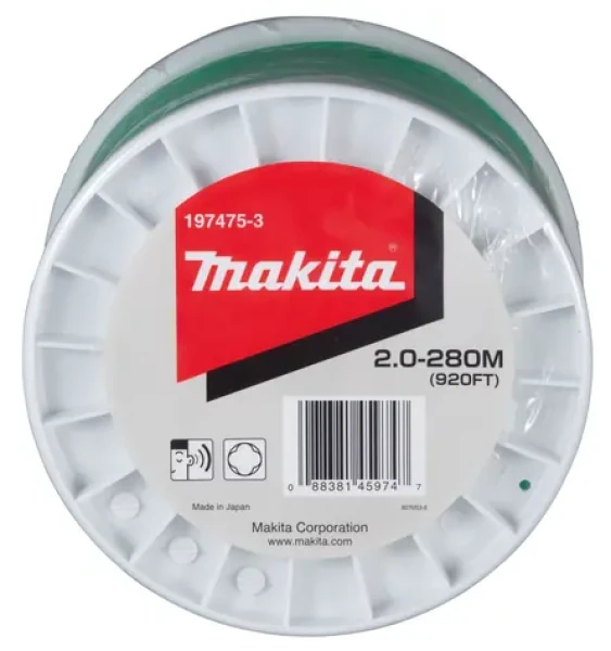 Makita 197475-3 nylonová struna 2 mm x 280 m zelená (197475-3)
