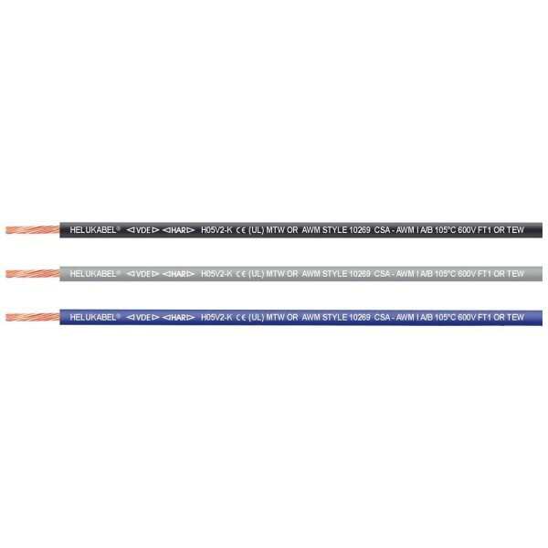 HELU 65421-2500 jeden drôt, H05V2-K, 1 x 0.75 mm², sivá, 2500 m; 65421-2500