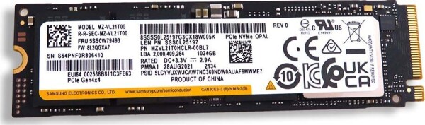 Lenovo 1TB M.2 2280 PCI-E x4 Gen4 NVMe (SSD M.2 2280 PCIe NVMe 1TB)