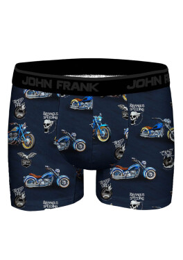 Pánske boxerky John Frank JFBD371-MOTO L Tm. modrá