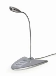 Gembird USB stolný mikrofón strieborná / Mikrofón / integrovaná zvuková karta / USB / 1,2 m (MIC-DU-01)