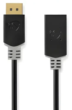Nedis DisplayPort na HDMI kábel antracit / Kábel DisplayPort / 4K 30Hz / Pozlátené konektory / 0,20 m (CCBW37150AT02)