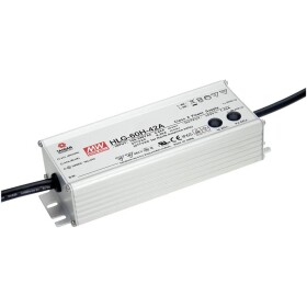 MEAN WELL HLG-60H-20A LED driver, napájací zdroj pre LED konštantné napätie, konštantný prúd 60 W 3 A 20 V/DC PFC spínacie obvod, ochrana proti prepätiu,; HLG-60H-20A