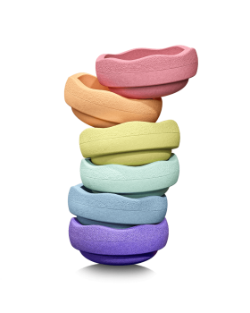 Balančné kamene Stapelstein Rainbow Pastel, 6 ks EUR