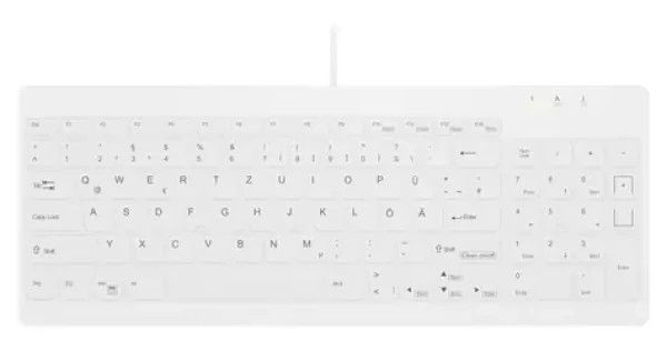 Contour ACTIVE KEY Compact biela / Klávesnica / Drôtová USB-A / Ultraplochá / Numerický blok / DE layout (AK-C7012F-U1-W/GE)