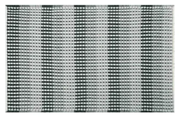 SPIRELLA CONE kúpeľňová predložka čierno-šedá / 75% polyester, 25% akryl / protišmyková / 50 x 80 cm