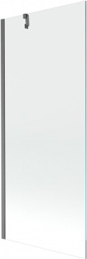 MEXEN/S - Next vaňová zástena FIX 80 x 150, transparent, grafit kartáčovaná 895-080-000-00-00-66