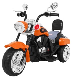 Mamido Detská elektrická motorka Chopper oranžová