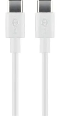 Goobay 66315 biela / Nabíjací a synchronizačný kábel USB-C / 0,5 m (66315)