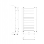 SAPHO - METRO vykurovacie teleso 450x890 biela IR400T
