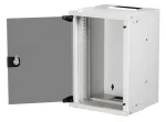 Equip ECO 300x300mm svetlo šedá / Nástenný rozvádzač 10" / 9U / sklenené dvere / hĺbka 300 mm (EWM-09-3030-G)