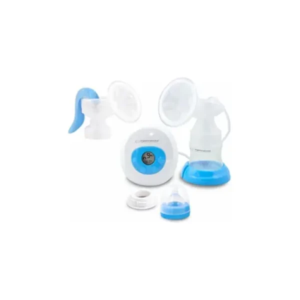 Esperanza ECM003B Gemelos odsávačka mlieka 2v1 bielo-modrá / elektrická / 3 druhy napájania / 150 ml (DIKESPLAK0003)