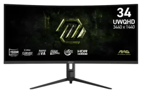 34" MSI MAG 342CQRF E20 čierna / Herný monitor / UWQHD / VA / 200Hz / 0,5ms / 21:9 / HDMI + DP / VESA (MAG 342CQRF E20)