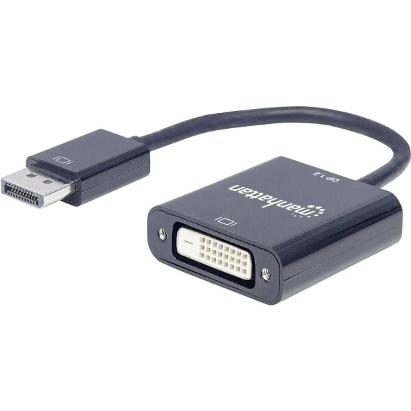 Manhattan 152228 DisplayPort adaptér [1x zástrčka DisplayPort - 1x DVI zásuvka 24+1-pólová] čierna 23.00 cm; 152228