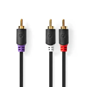 Nedis Kábel na subwoofer RCA (M) - 2x RCA (M) 3.00 m antracit (CABW24000AT30)