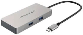 Hyper HDMB2-GL USB-C Univerzálna dokovacia stanica / USB-C / HDMI / 2 x USB 3.0 / RJ45 / podpora 4K 60 Hz (HDMB2-GL)