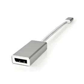 Nedis USB-C - DisplayPort adaptér strieborná / Adaptér / USB 3.2 Gen 1 / 0,20 m / Pozlátené konektory / Opletený (CCTB64450AL02)