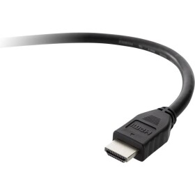 Belkin HDMI prepojovací kábel Zástrčka HDMI-A, Zástrčka HDMI-A 5.00 m čierna F3Y017bt5M-BLK 4K UHD HDMI kábel; F3Y017bt5M-BLK