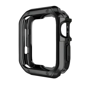Hurtel Ochranné puzdro pre Apple Watch 45 mm Series 7/8/9 čierna / Puzdro / Silikón / Odolné voči nárazom