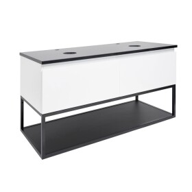 Kúpeľňová skrinka s krycou doskou SAT B-Way 119x30x45 cm biela lesk BWAY120WZF BWAY120WZF