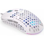 Endorfy LIX Plus biela / optická / drôtová / herná / 19000 dpi / PAW3370 / 6 tlačidiel / RGB / Kailh GM8.0 / USB / 1.8m (EY6A003)