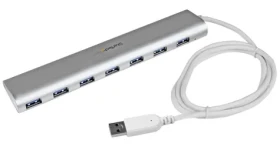 StarTech USB 3.0 Hub 7 portov / USB rozbočovač / USB 3.2 Gen 1 / s napájacím adaptérom / hliníkové telo (ST73007UA)