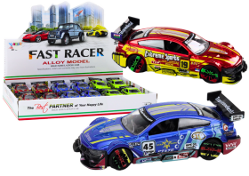 Mamido Športové kovové auto závodné 1:36 pohon mix