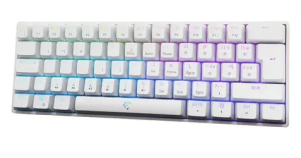 White Shark GK-4115 SHINOBI 2 biela / herná mechanická klávesnica / CZ/SK layout / červené spínače / USB / LED (SHINOBI2-W-CZ/SK-RED)