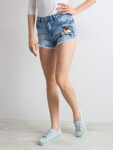 Dámské riflové kraťasy s nášivkami model 15154769 - FPrice Velikost: S, Barvy: jeans